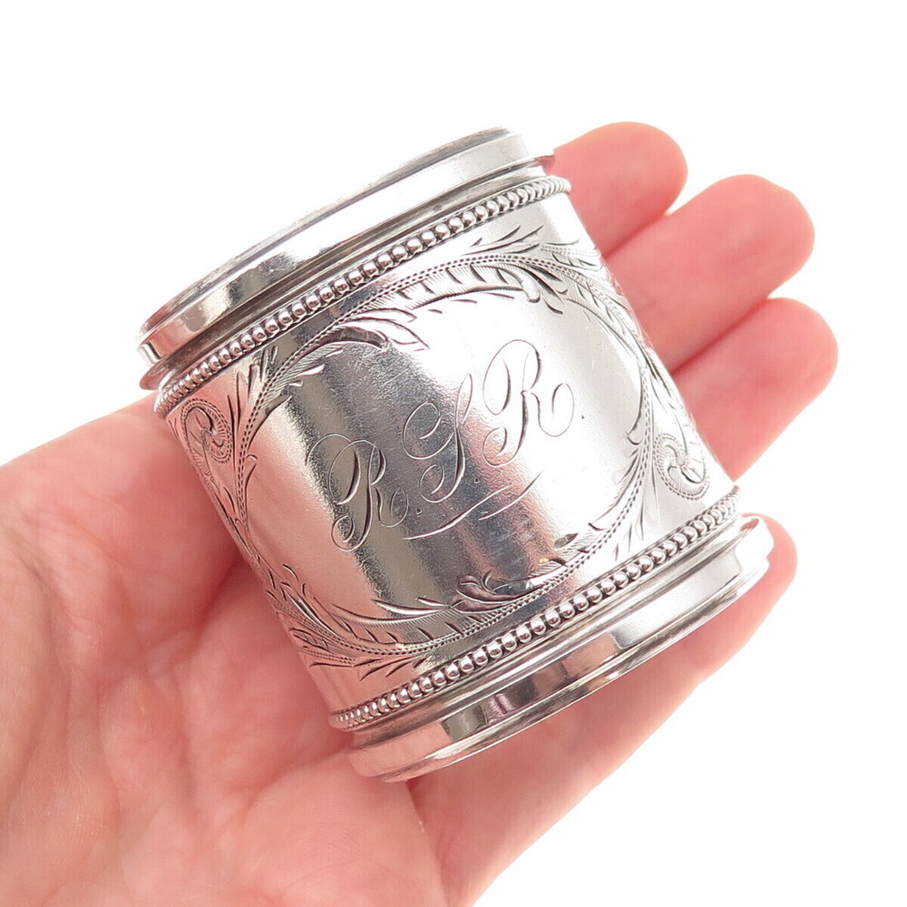 Gorham Sterling Silver Antique Victorian Engraved Mono Napkin Ring Holder #2085